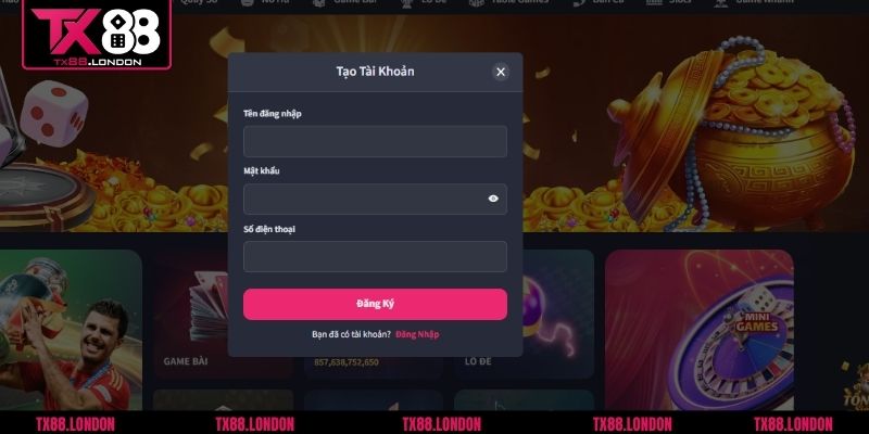 Điều kiện cần thiết để đăng ký tài khoản TX88 thành công